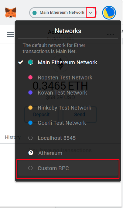 Metamask Network Config